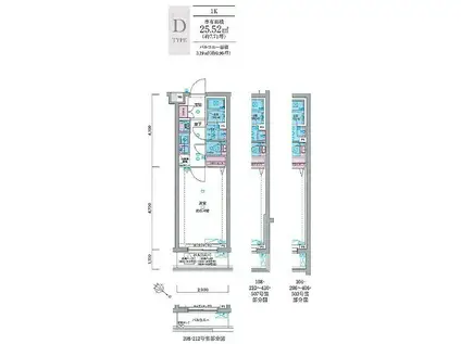 リルシア西八王子(1K/1階)の間取り写真