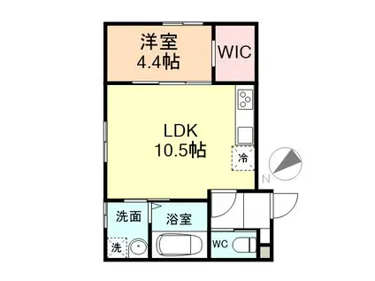 CRANBERRYII(1LDK/2階)の間取り写真