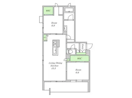 シャーメゾン スエヒロ(2LDK/1階)の間取り写真