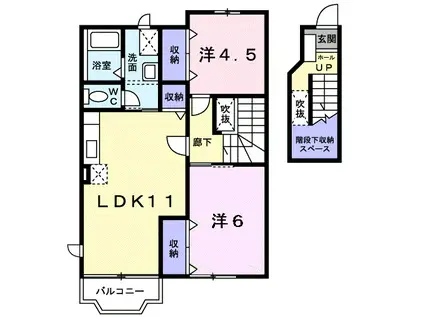 グリーンフェア(2LDK/2階)の間取り写真
