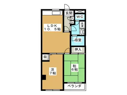 エミネンスオガワ(2LDK/3階)の間取り写真