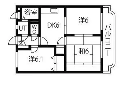 ユーミーサンライズ(3DK/3階)の間取り写真