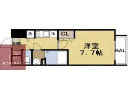 インザグレイス桜ノ宮(1K/6階)の間取り写真