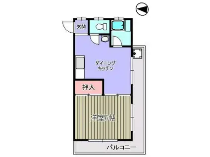 メゾン望月(1DK/3階)の間取り写真