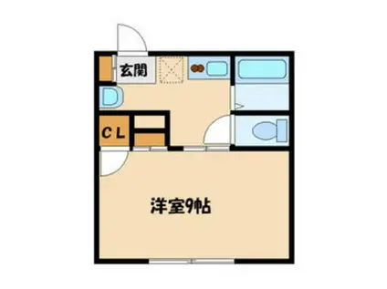 パークヒルズ高幡III(1DK/1階)の間取り写真