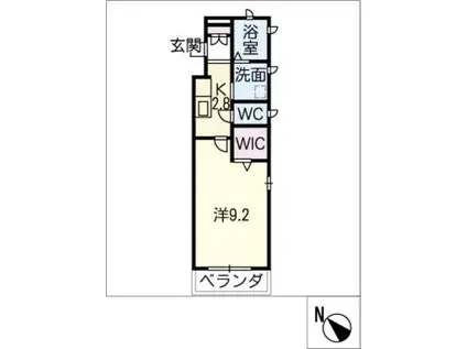 ウイング井ヶ谷(1K/3階)の間取り写真