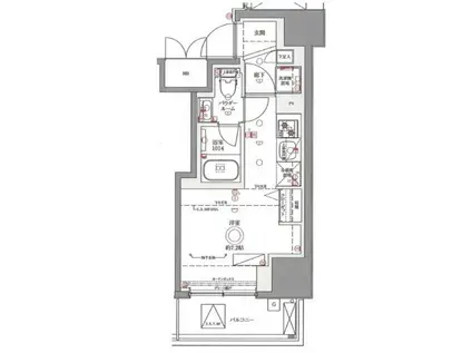 アゼスト横濱吉野町(ワンルーム/6階)の間取り写真