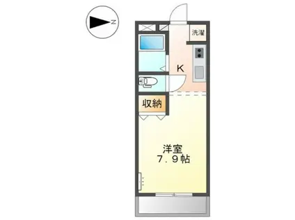 キャンベルハイム(1K/1階)の間取り写真