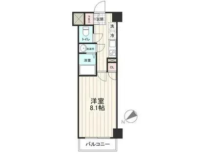 GENOVIA練馬高野台 SKYRUN(1K/4階)の間取り写真