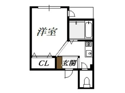 如意ビル(ワンルーム/5階)の間取り写真