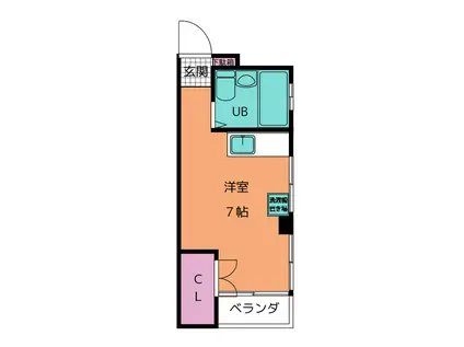 静香マンション(ワンルーム/3階)の間取り写真
