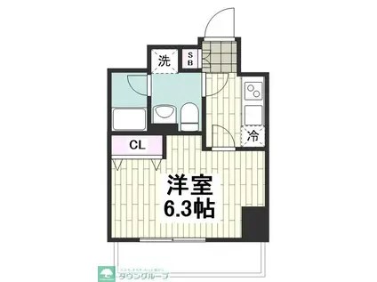 コンシェリア横濱蒔田公園(1K/7階)の間取り写真