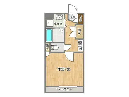 みやたマンション(1K/3階)の間取り写真