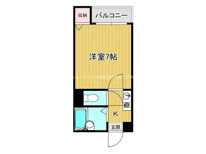 レナタス寝屋川(1K/4階)の間取り写真