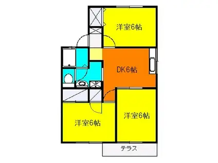サンライトハイツ(3DK/1階)の間取り写真