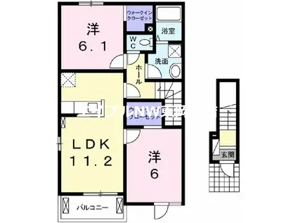 グレースフル・レジデンスIV(2LDK/2階)の間取り写真