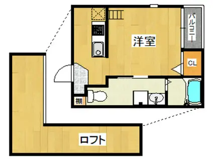 VILLAGE伊都(ワンルーム/2階)の間取り写真