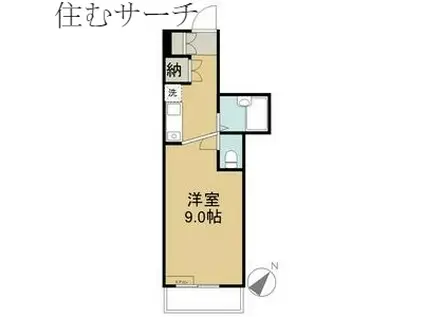 アストラルハイツ(ワンルーム/4階)の間取り写真