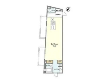 コージーコート中目黒(ワンルーム/2階)の間取り写真