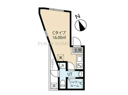 プレミア八幡山(ワンルーム/5階)の間取り写真