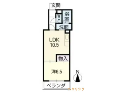 CHARITE星ヶ丘(1LDK/7階)の間取り写真