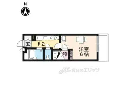 レオパレス青嶺(1K/1階)の間取り写真