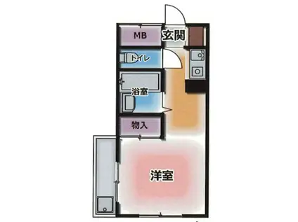 杉村ビル(1K/10階)の間取り写真