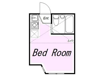 ユナイトKOKANエルリンガー(ワンルーム/2階)の間取り写真