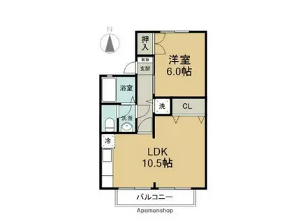 シャルマンルーチェ(1LDK/2階)の間取り写真