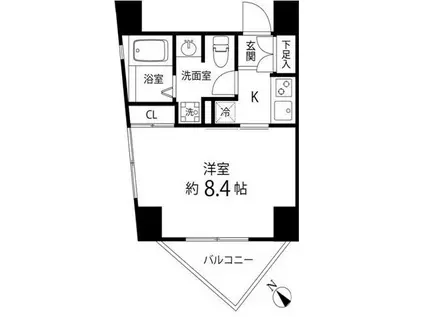 レニール本駒込(1K/7階)の間取り写真