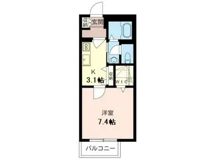 メゾンドグランジェ(1K/2階)の間取り写真