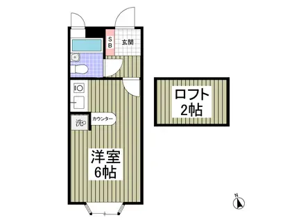 ベルピア久喜第4-3(ワンルーム/1階)の間取り写真