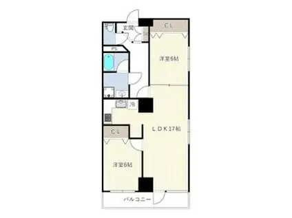 INOVE札幌南7条(2LDK/6階)の間取り写真