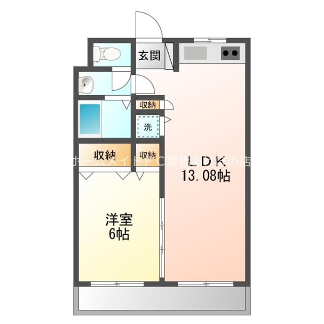アーバンハイムINA(1LDK/1階)の間取り写真