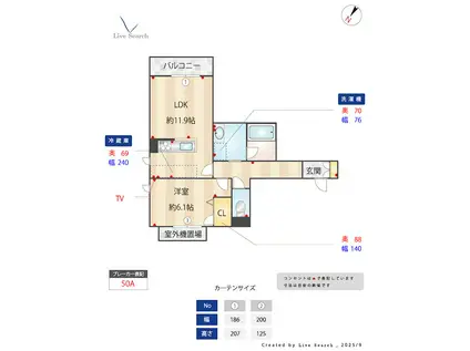 SHAMAISON COURAGEIV(1LDK/3階)の間取り写真