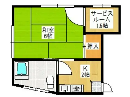 第一メゾン北原(1SK/3階)の間取り写真