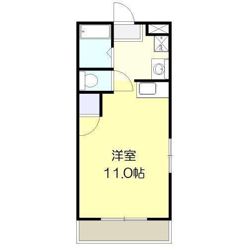 恒久マンションアイリ(ワンルーム/4階)の間取り写真
