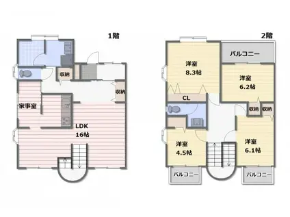大池ガーデンヒルズ(4LDK/1階)の間取り写真