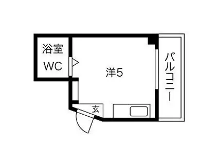 フラワーハイツ(ワンルーム/4階)の間取り写真