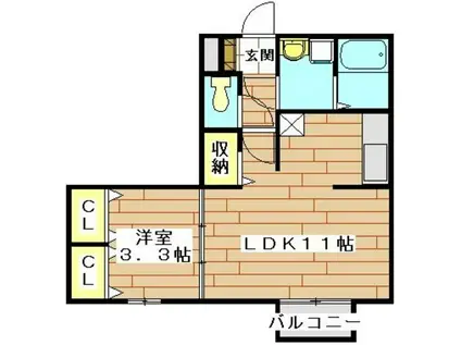 パストラル西遊馬(1LDK/2階)の間取り写真