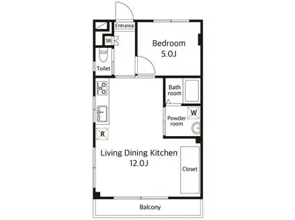 コーポオリンピア(1LDK/3階)の間取り写真