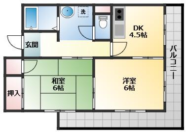ルミエールマツダ(2DK/3階)の間取り写真