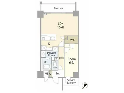 ツナマヨレジデンス(1LDK/5階)の間取り写真