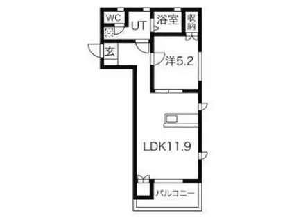 ＪＲ京浜東北線 川口駅 徒歩20分 2階建 築12年(1LDK/2階)の間取り写真