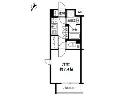 プレール・ドゥーク桜台(1K/3階)の間取り写真