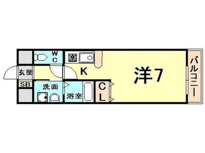 マサーナ阪神(ワンルーム/3階)の間取り写真