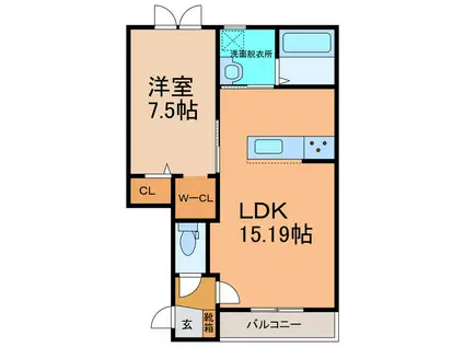 VALHALLAI(1LDK/3階)の間取り写真