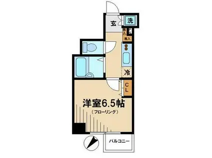 ジェノヴィア桜台グリーンウォール(1K/3階)の間取り写真