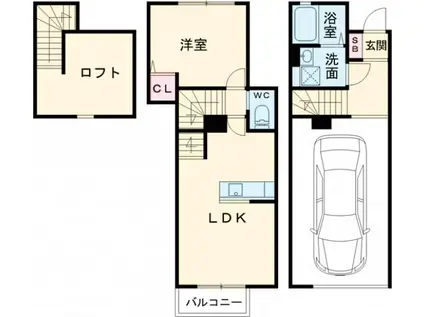 ARCREST(1LDK/1階)の間取り写真