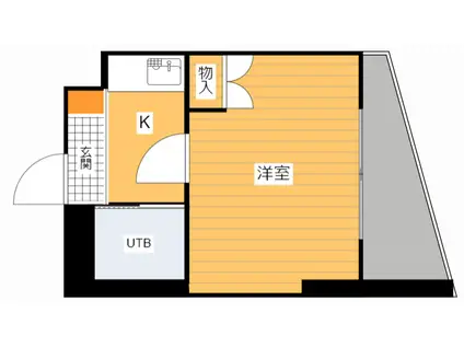 セイント安芸(1K/3階)の間取り写真